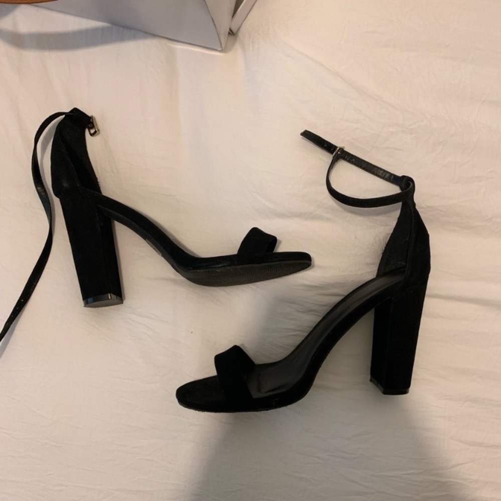 black suede heels